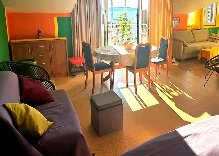 Apartment Sea View With Balcony & Sunset 2 Min To Zaboric